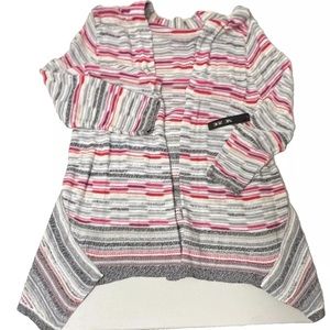 Nic + Zoe Linen Blend Cardigan Women's PM Striped Multicolor Long Sleeve